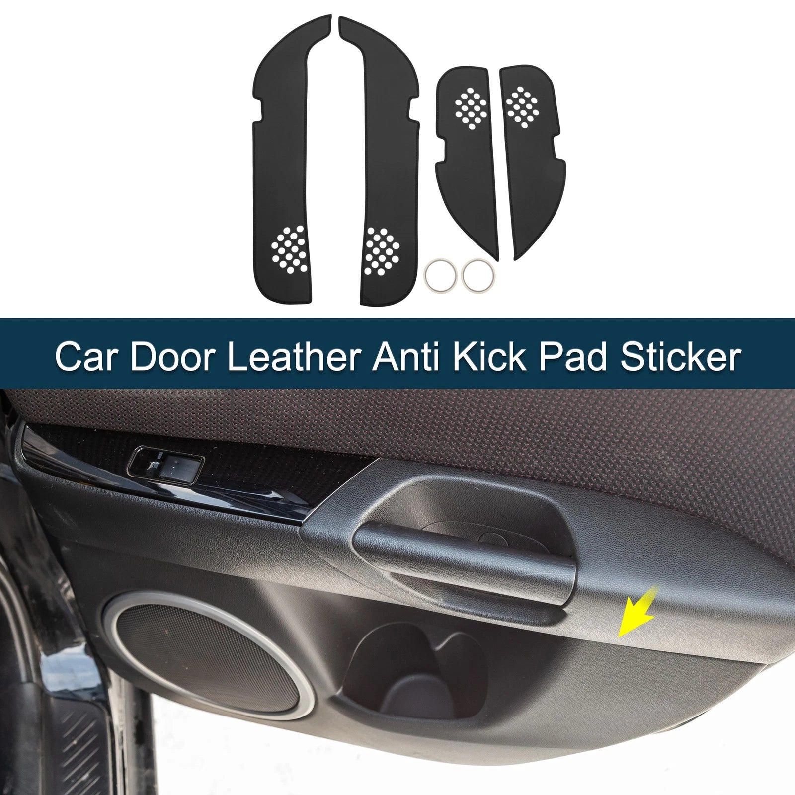 Set of 1 Car Door Leather Anti Kick Pad Sticker for Mercedes-Benz GLE (2017–2019)