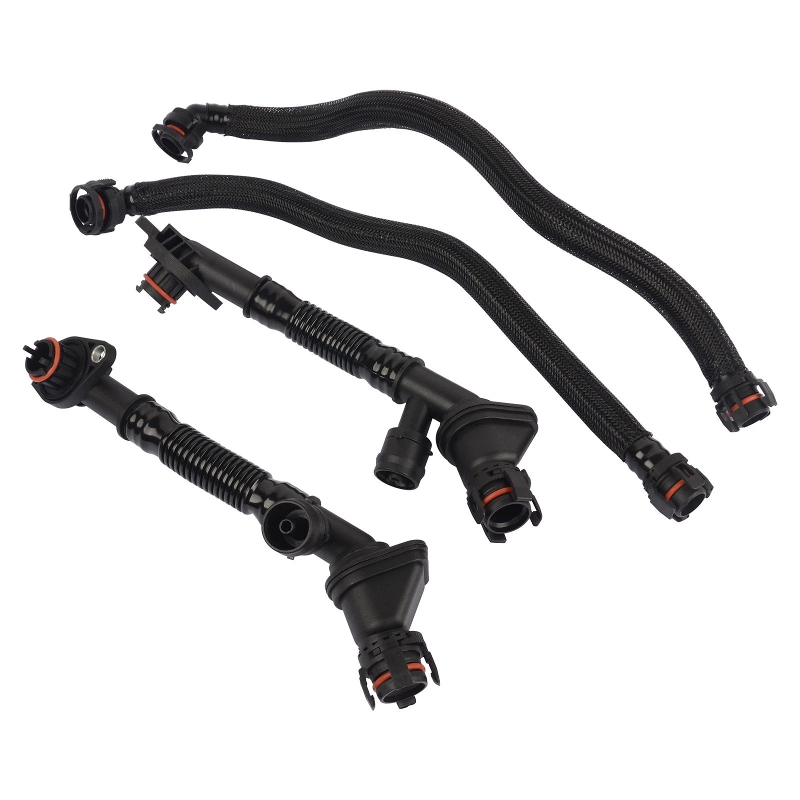 Set of 4 Breather Hoses for BMW 550i 650i 750i X5 X6 (2008–2016)