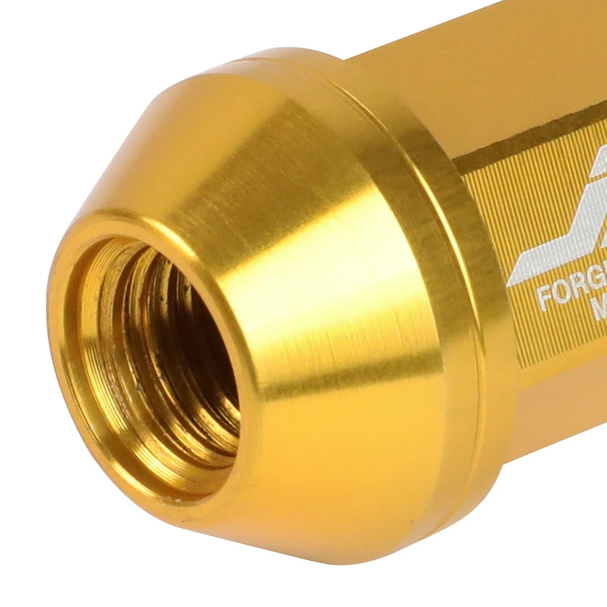 20Pc J2 7075 Forged Aluminum M12X1.5 Close-End Lug Nut Set w/Adapter Gold