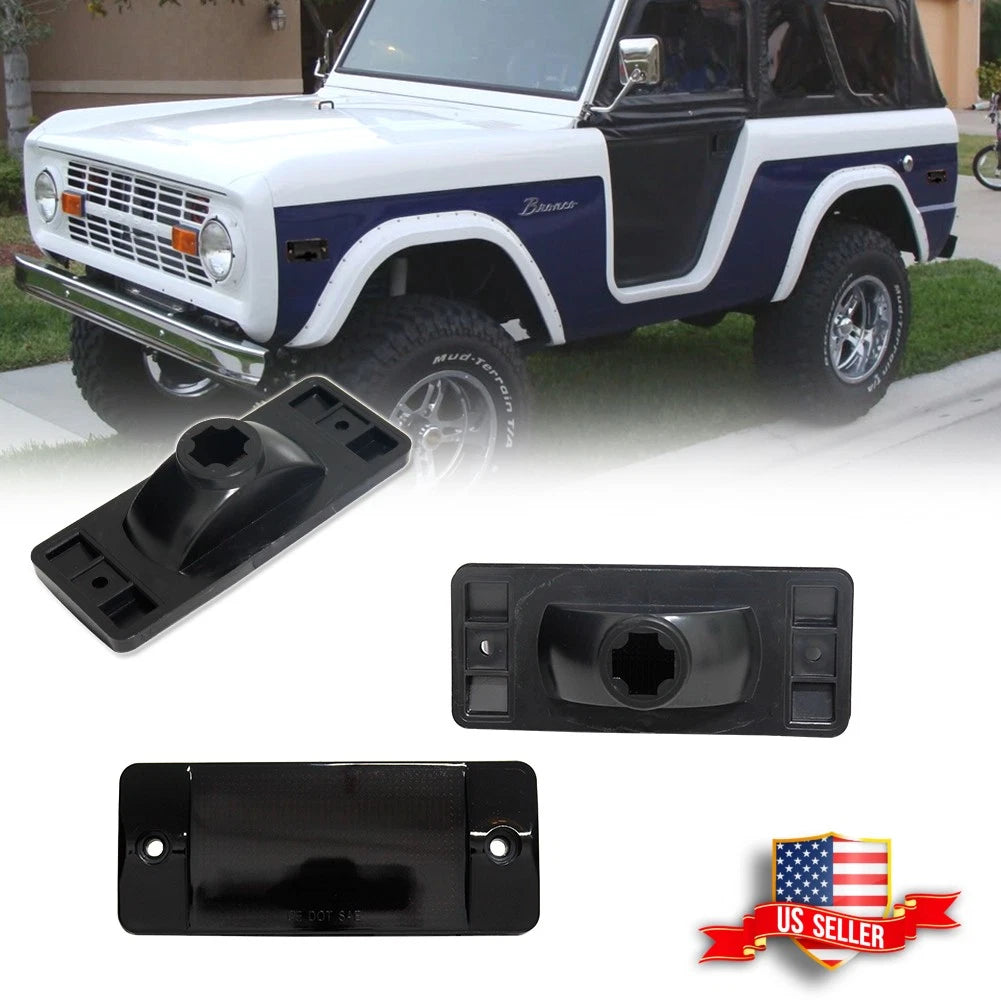 2X Smoke Side Marker Lamps for Ford Bronco (1970–1977) & F-Series (1969–1972)