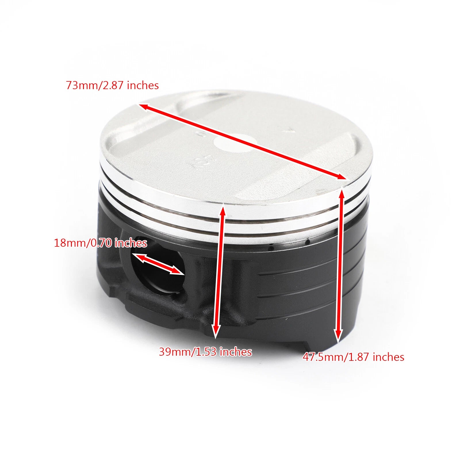 Piston Rings Pin Clips Kit STD 73mm Bore for Yamaha TT250R TTR250 TT-R250 (1993–2006)