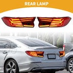 1 Pair OLED Tail Lights Assembly for Honda Accord (2018–2022) Red