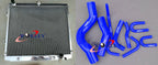 2 Row Aluminum Radiator + Blue Hose for Land Cruiser VDJ200 4.5TD V8 Diesel (07-15)
