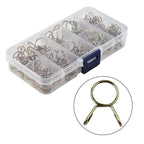 126Pcs Fuel Line Hose Tubing Spring Clips Clamps Assortment Kit for Motorcycle