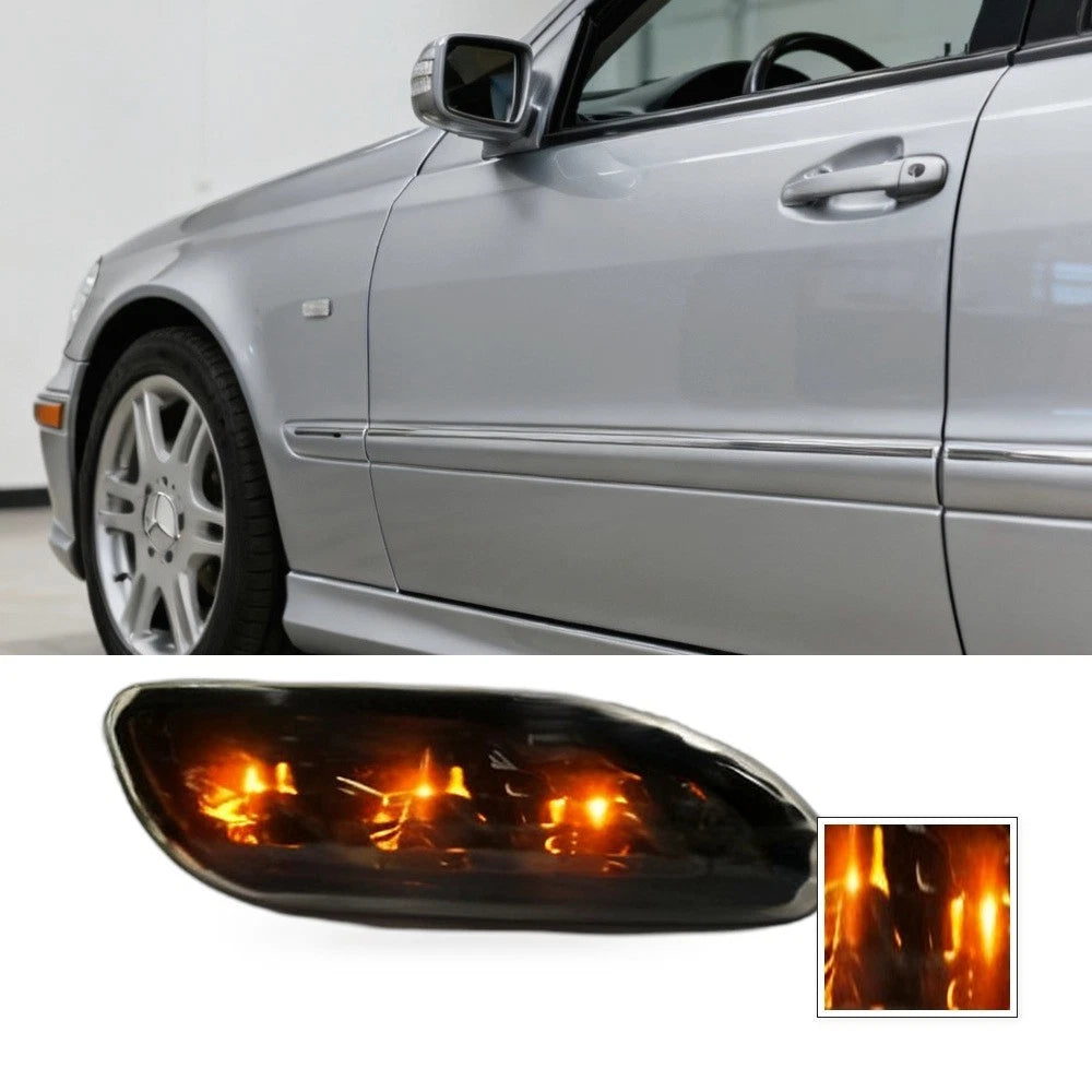 LED Side Marker Turn Signal Bumper Light for Mercedes W203 (2001–2007)