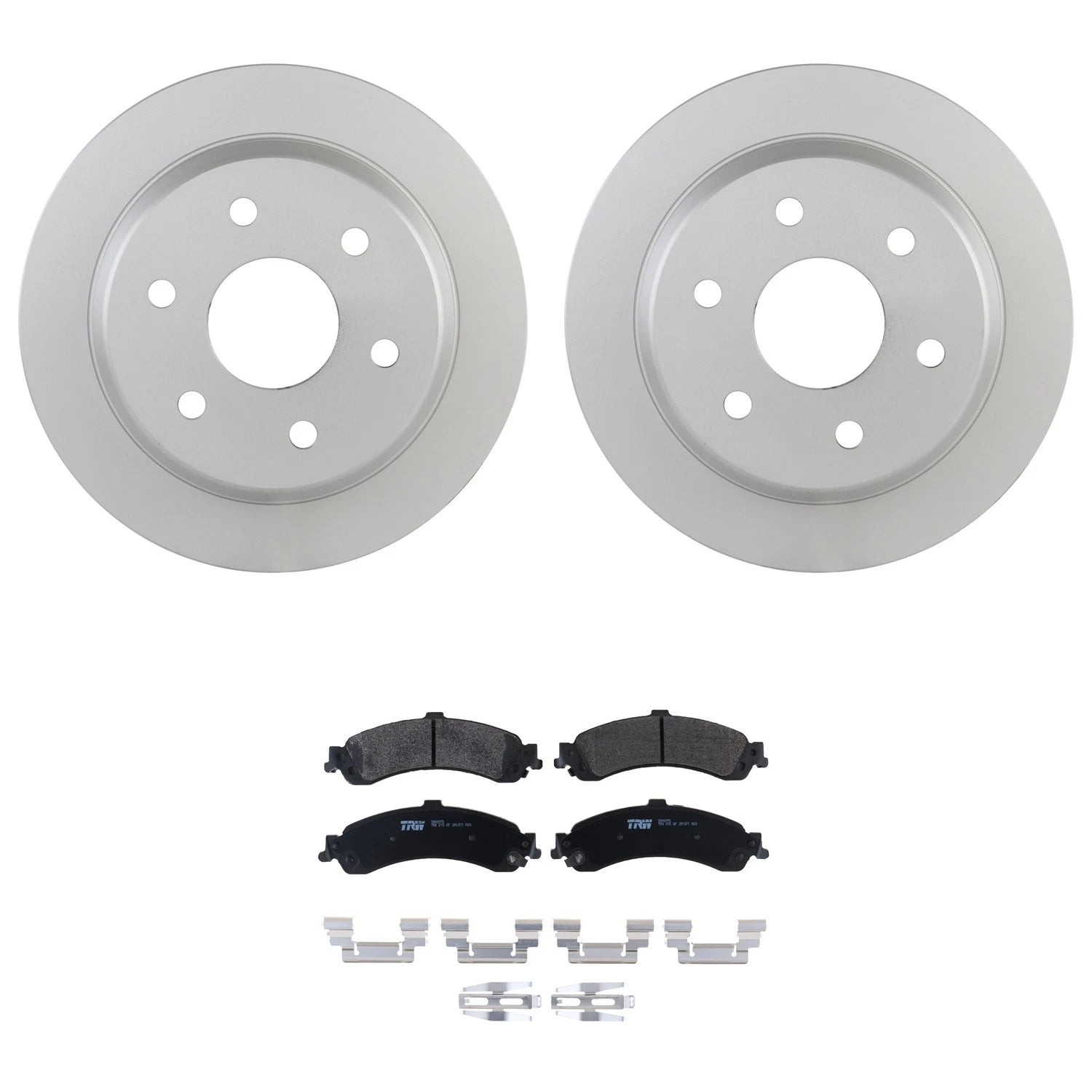 Bosch QuietCast Rear Rotor & TRWPro Ceramic Brake Pad Kit for Silverado 1500, Yukon