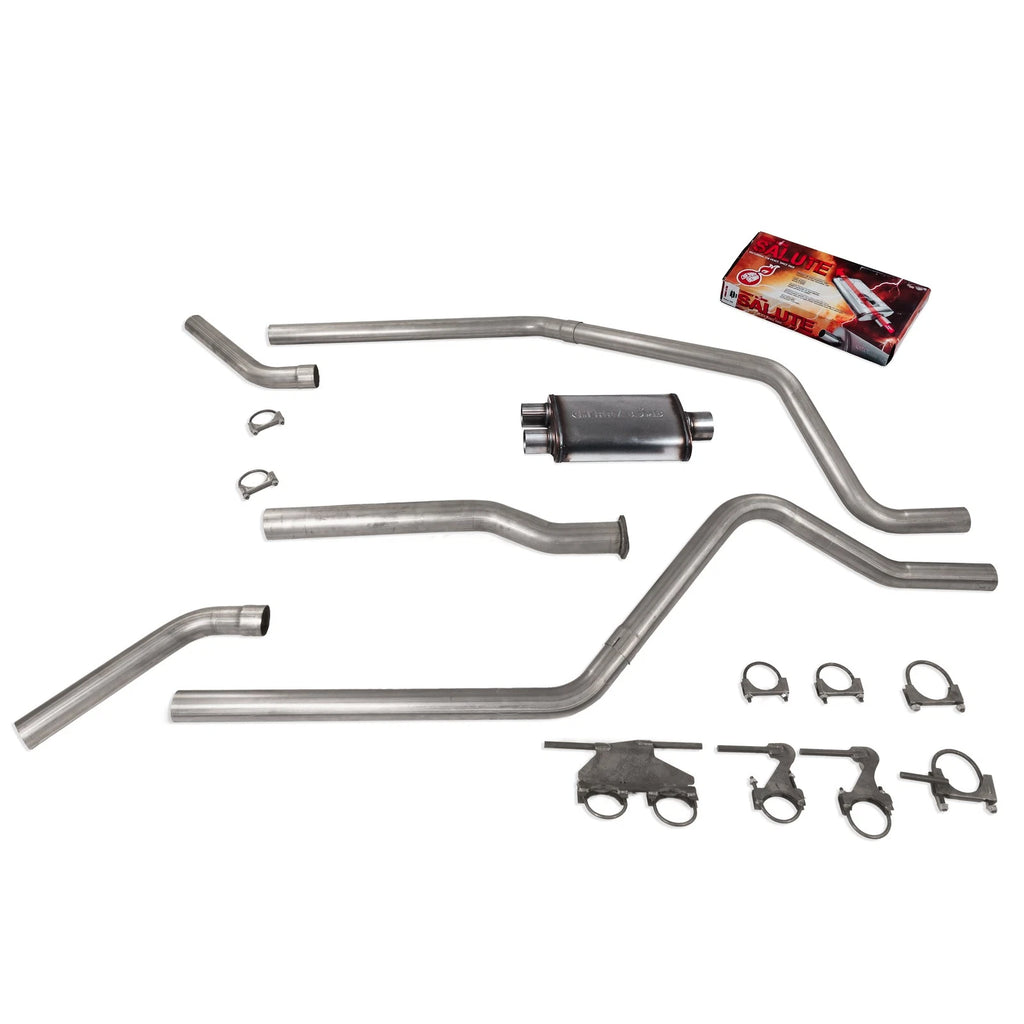 2.5" Dual Exhaust for Dodge Ram 1500 (2019–2025) Cherry Bomb Salute Cnr E