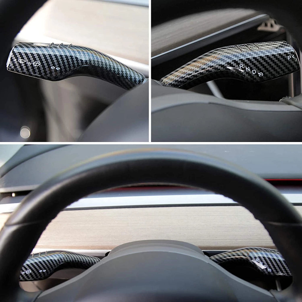 2PCS Gear Shift Wiper Lever Cover Accessories for Tesla Model 3 (2017-2023)