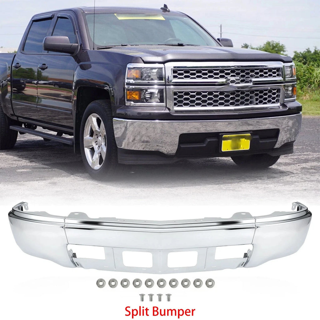 Chrome Steel Front Bumper for Chevy Silverado 1500 (2014–2015)