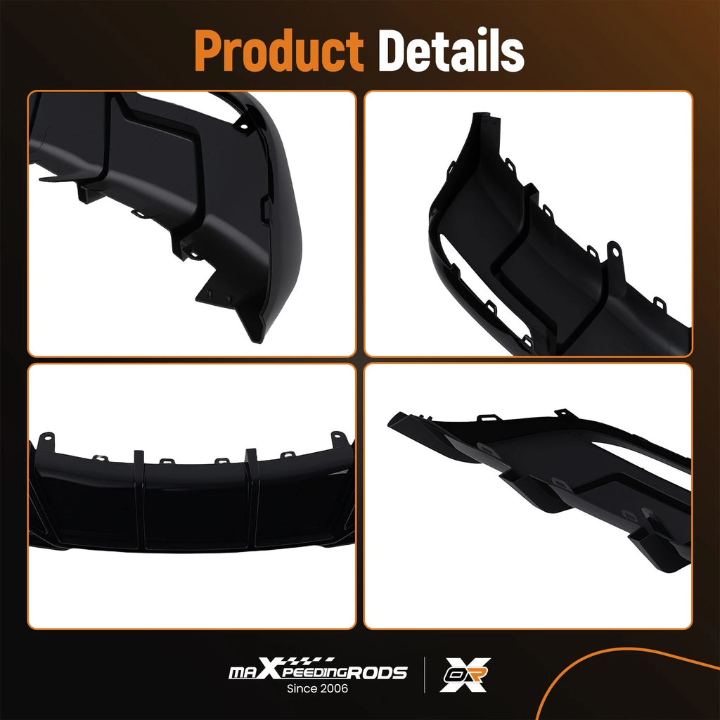 Rear Bumper Lip Diffuser for Tesla Model 3 (2024-2025) Gloss Black