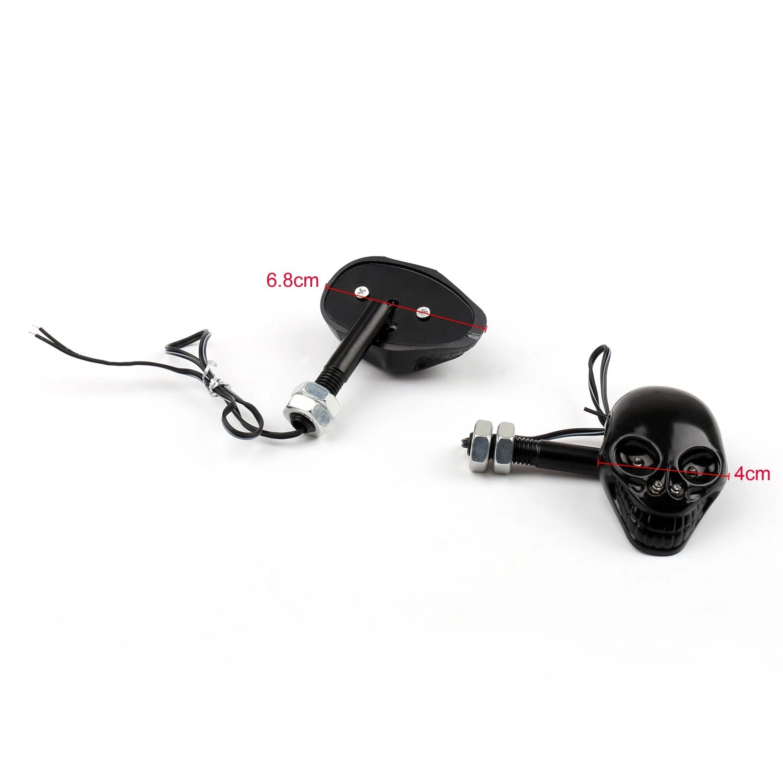 LED Skull Head Turn Signal Indicator for Motorcycle (12V)