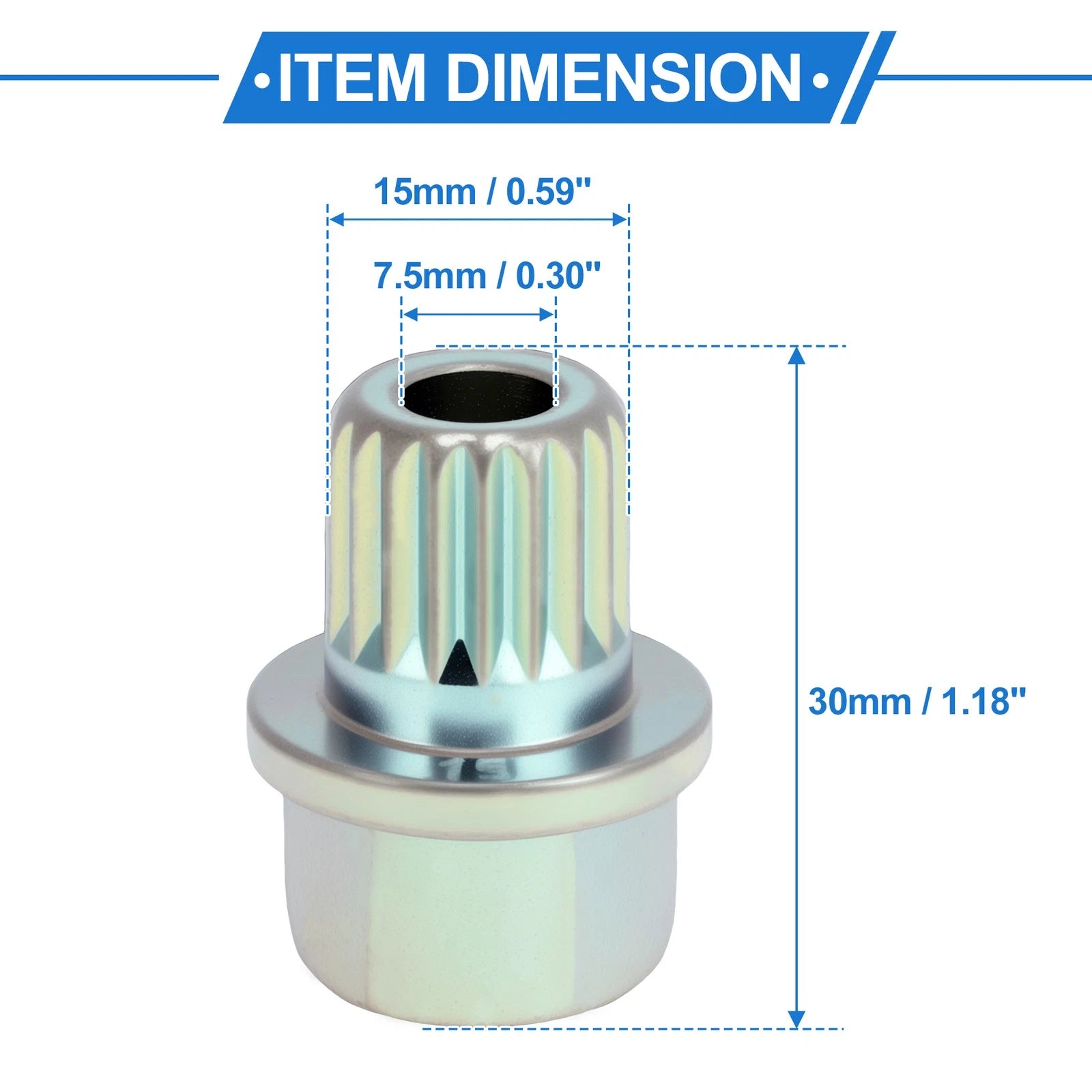 35/19PT Wheel Lock Lug Nut for BMW (Anti Theft Removal Key Socket Adapter)
