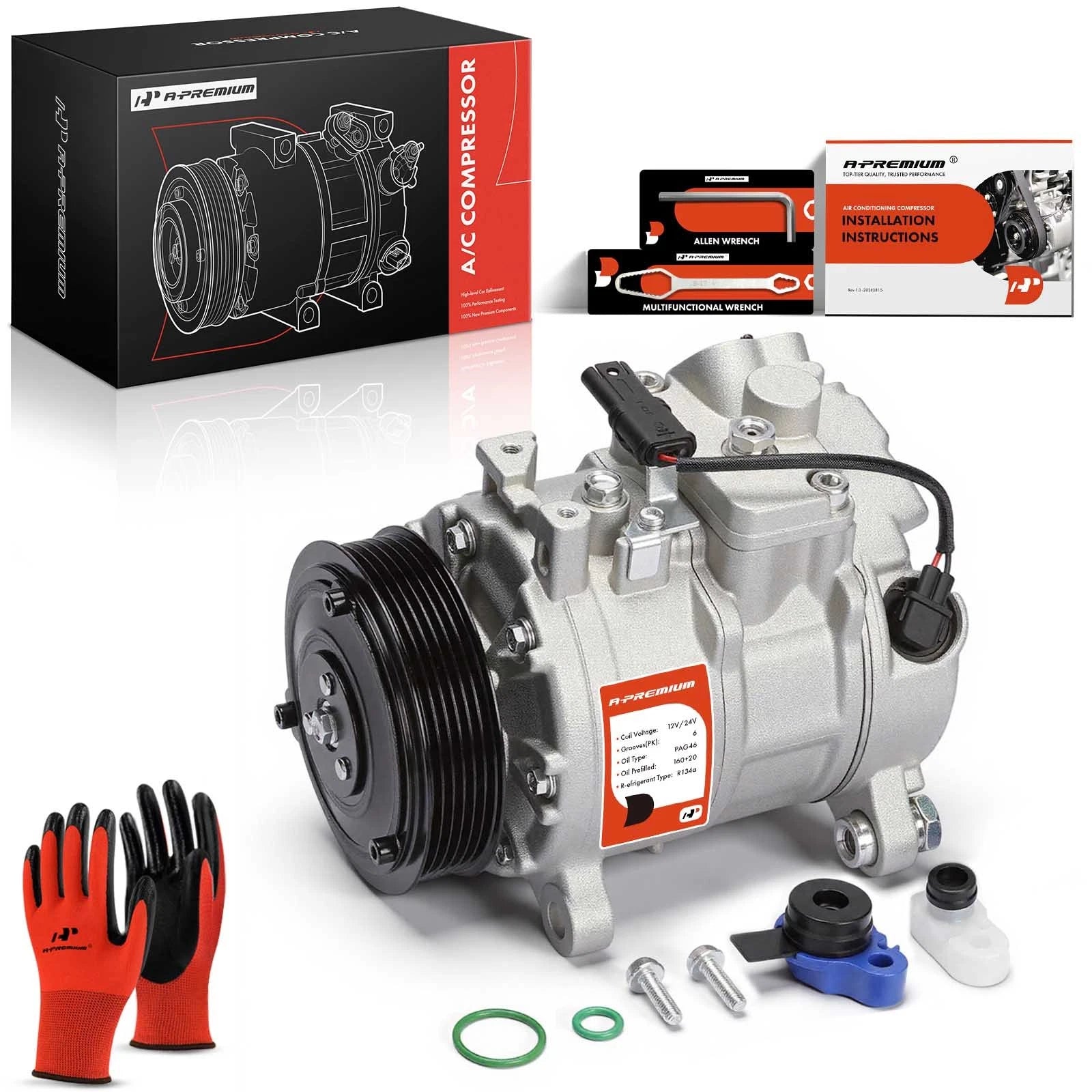 A/C Compressor with Clutch for BMW X3 F25, X1 F48, X4 F26 (2011–2017)