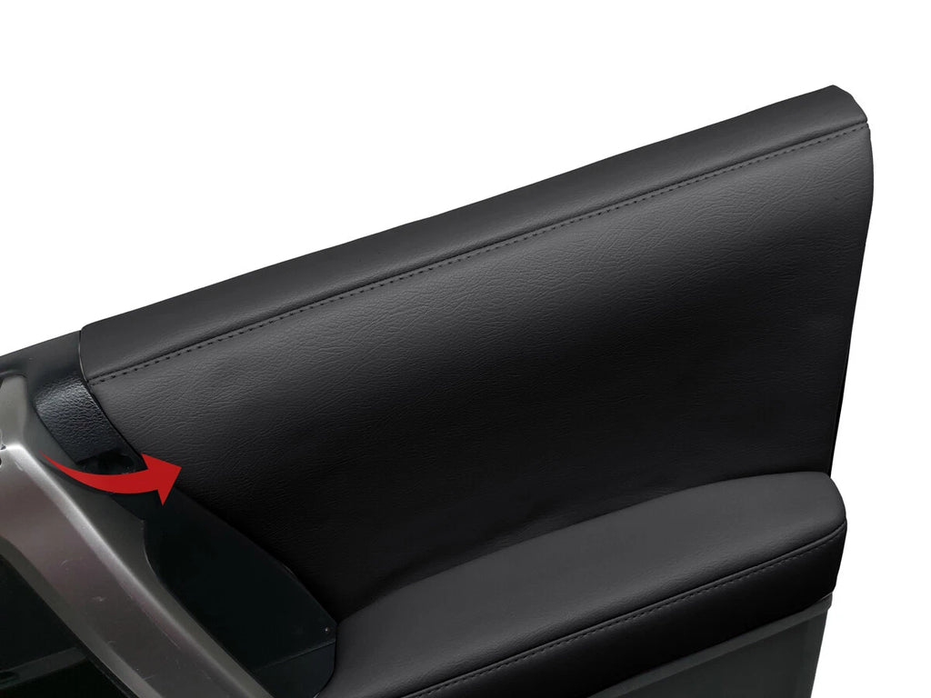 Door Panel Cover for Toyota 4Runner (2010–2020) PVC Leather Black