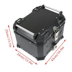 45L Black Motorcycle Top Case for Scooter (Waterproof, Trunk Storage)