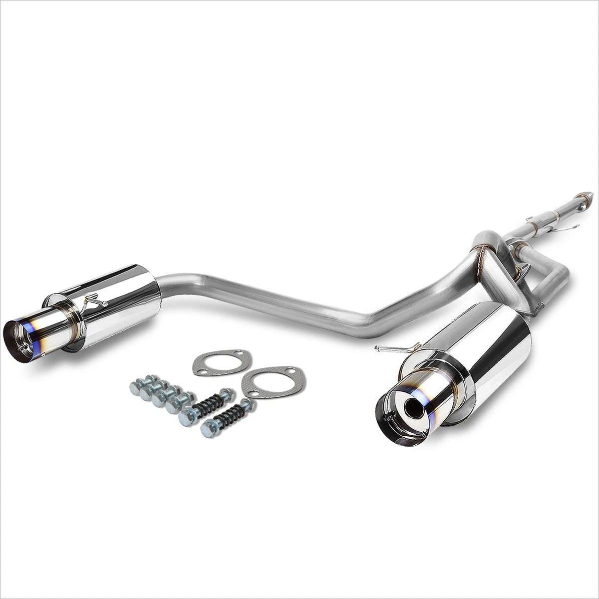 Dual 4" Burnt Tip Catback Exhaust for Hyundai Tiburon GT SE (2003–2006)