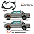 2X Front Upper Control Arms for Dodge Ram 1500 (2006–2023) Black