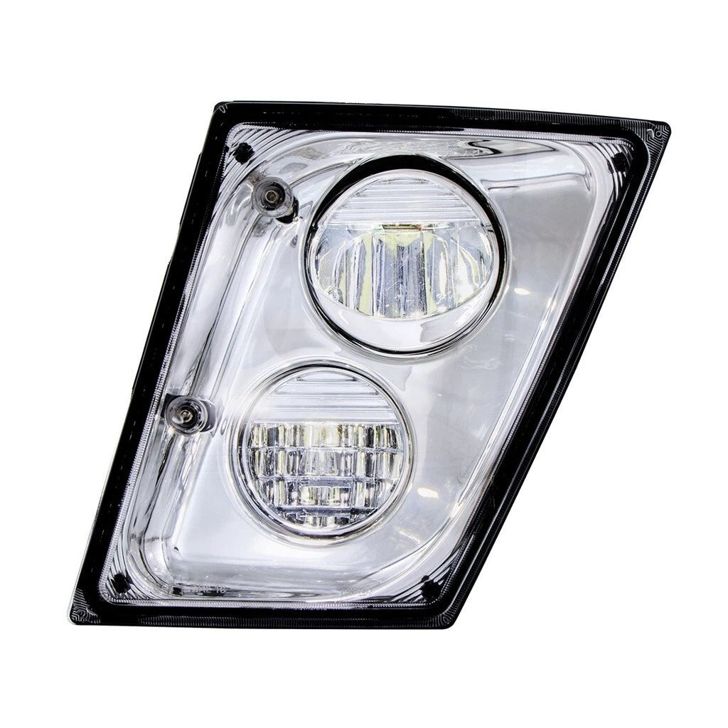 LH RH Chrome High Power LED Fog Lights Lamps for Volvo VNL (2003–2017)
