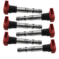 Set of 6 Ignition Coils with Spark Plug Connector for Audi A4 A6 (1996–2006)