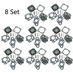 Set of 8 Carburetor Rebuild Kits for Kawasaki TD24 TD25 TD33 TG20 TG24 TG25 TG33