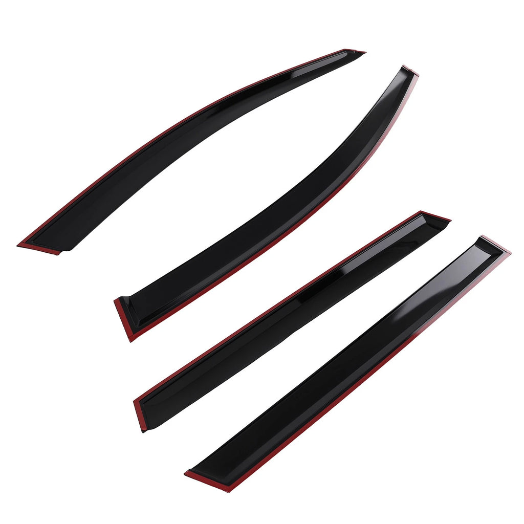 Set of 4 Window Visors Rain Guards for Ford Edge (2015–2024) Black Tinted