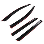 Set of 4 Window Visors Rain Guards for Ford Edge (2015–2024) Black Tinted