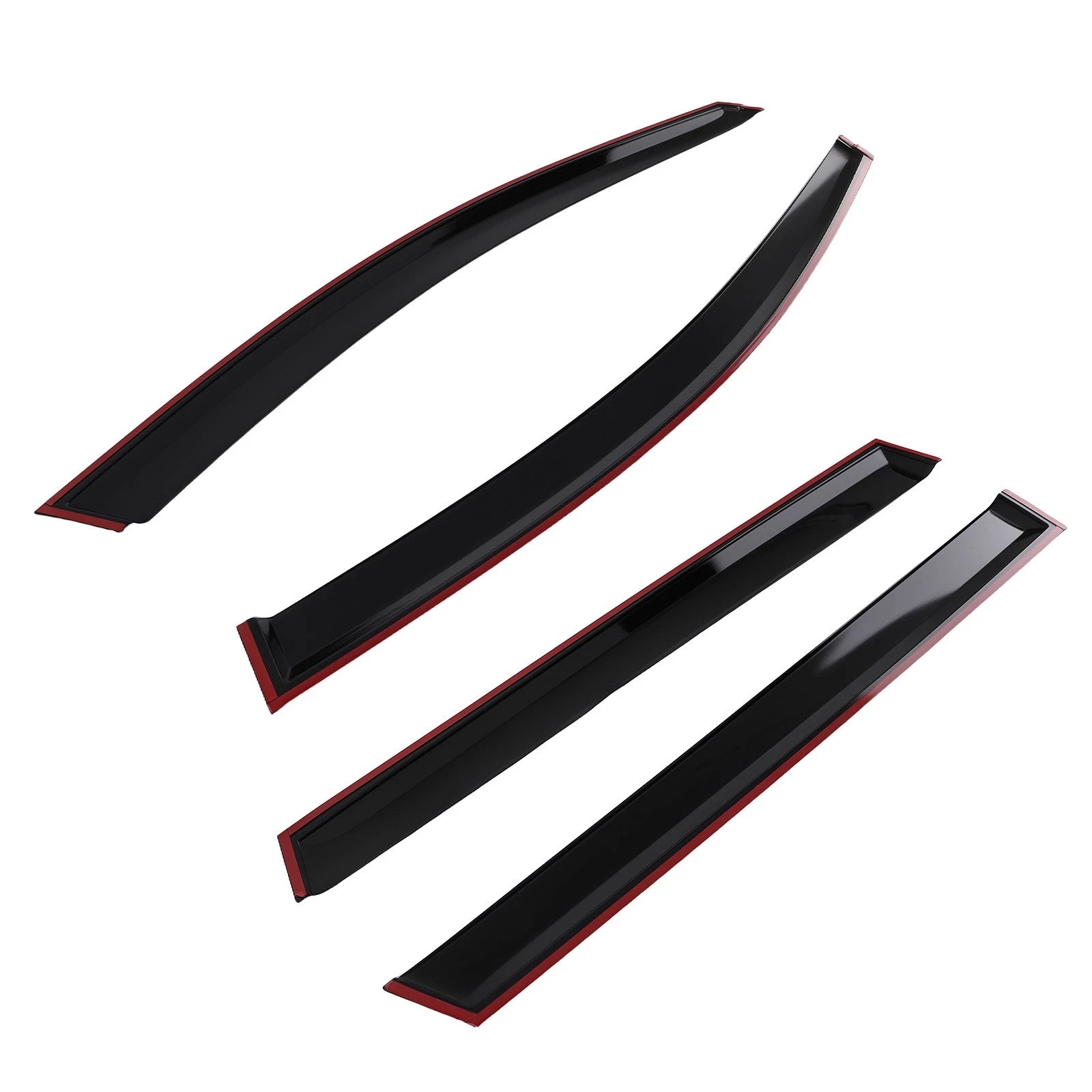 Set of 4 Window Visors Rain Guards for Ford Edge (2015–2024) Black Tinted