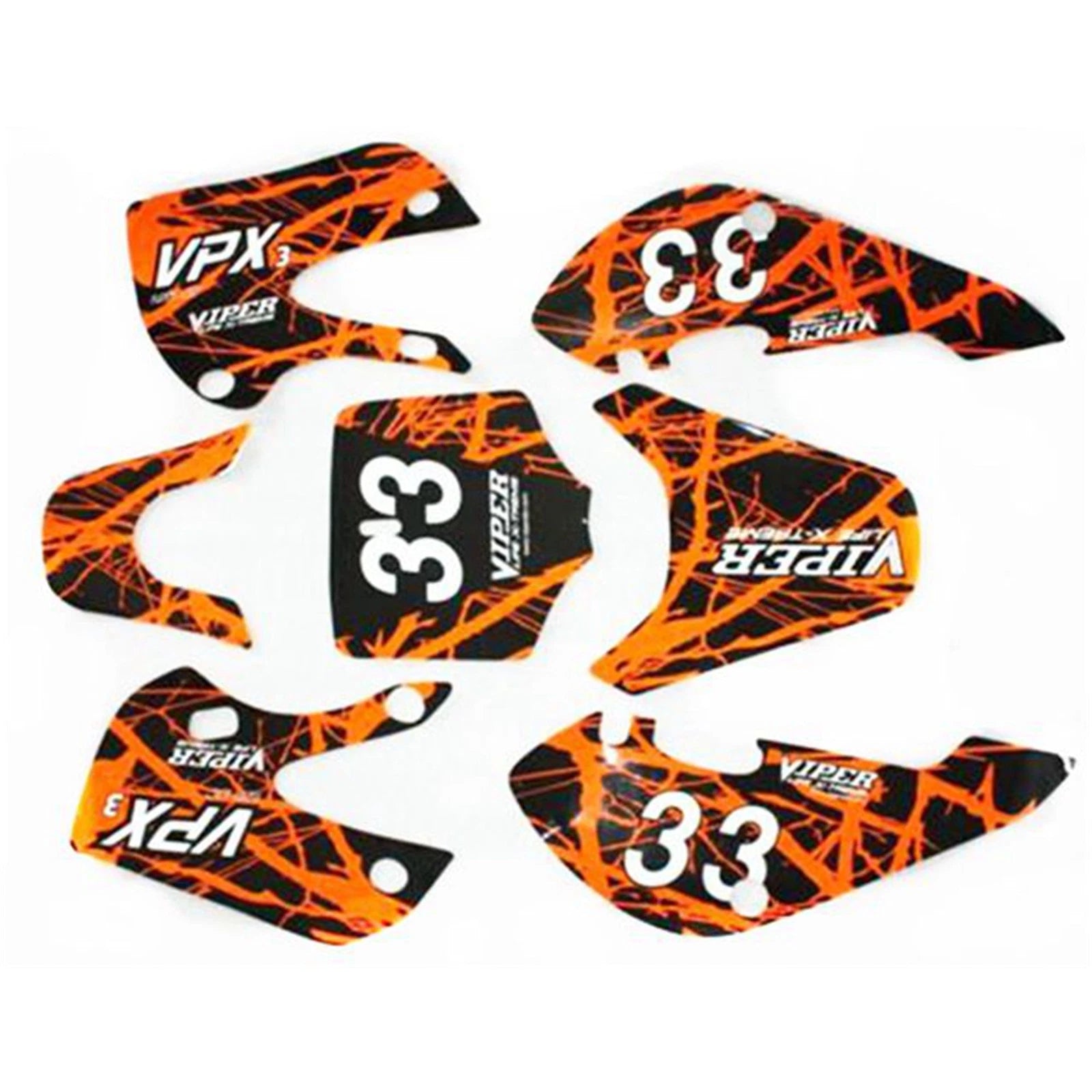 3M VPX33 Viper Decal Graphic Sticker Kit for KLX110 (Year Unspecified)