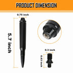 5.7" Black Bullet Antenna Mast for Jeep Wrangler JK/JL Gladiator (2007–2023)