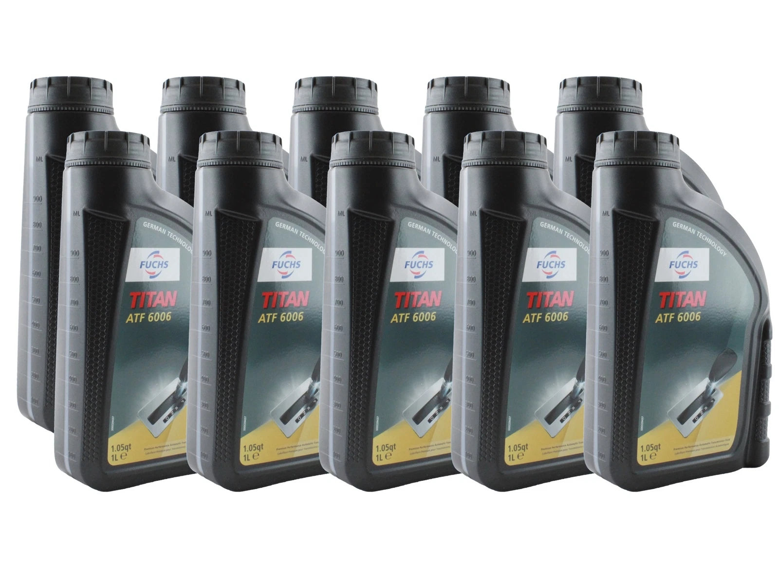 Set of 10 Fuchs TITAN ATF 6006 Auto Transmission Fluid 1L for Audi BMW Jaguar