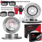 Front Rear Brake Rotors Brake Pads Kit for Toyota Rav4 Lexus HS250h (2006–2018)