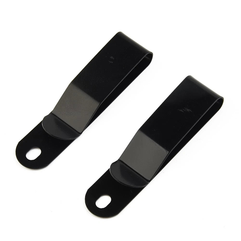 Steel Belt Clip Sheath Holster for Universal Use (62.5mm x 15mm) Matte Black