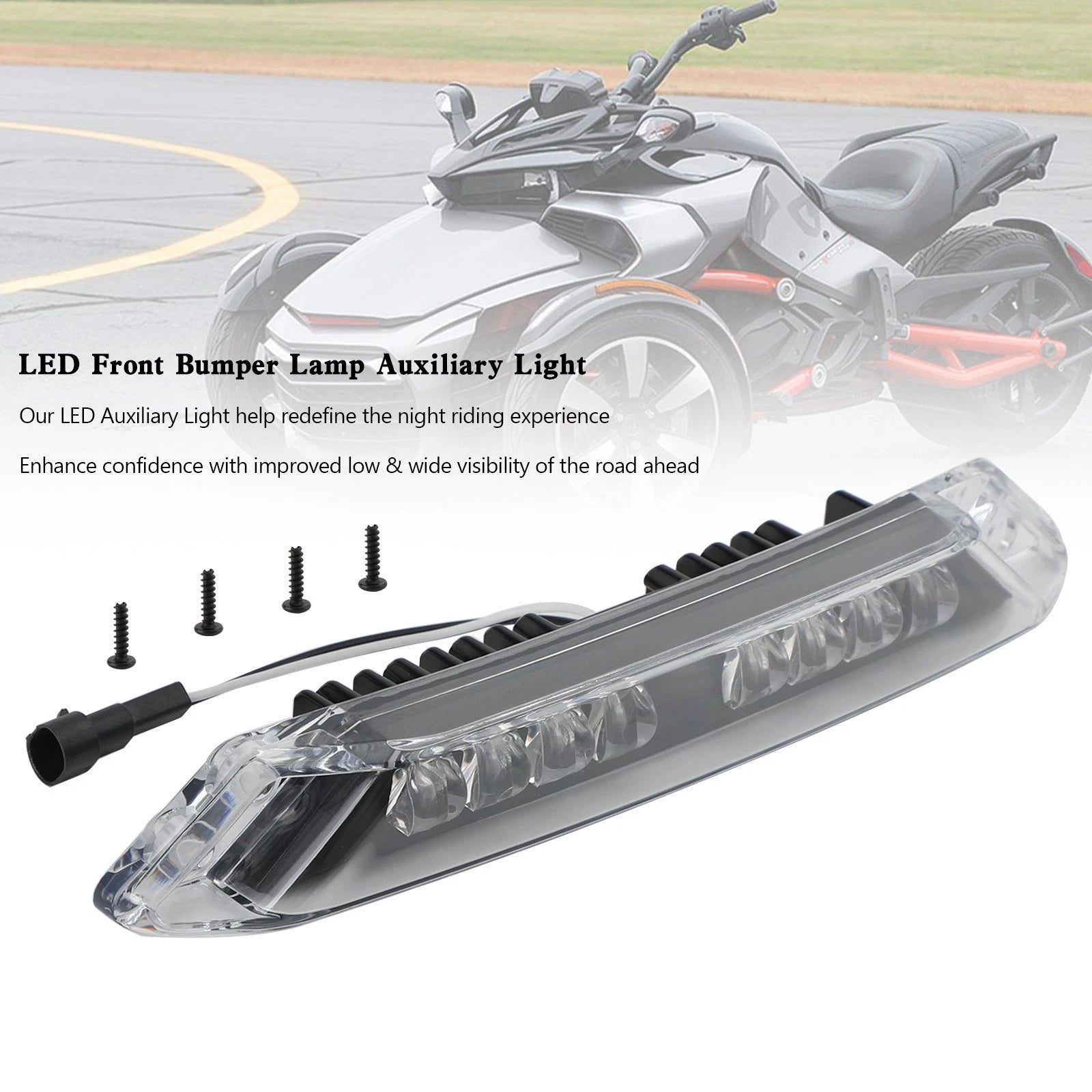 LED Front Bumper Lamp Auxiliary Light for Can-Am Spyder RT (2020–2023)
