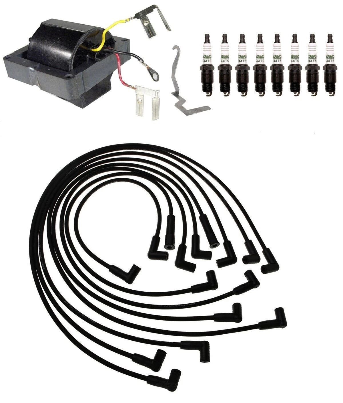 Ignition Wires & Spark Plugs Kit for Chevrolet C10 GMC C1500 (1973–1987)