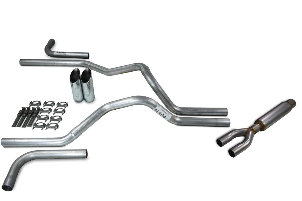 2.5" Dual Exhaust Kit for Chevy GMC 1500 Truck (2015–2018) Glasspack Side Exit