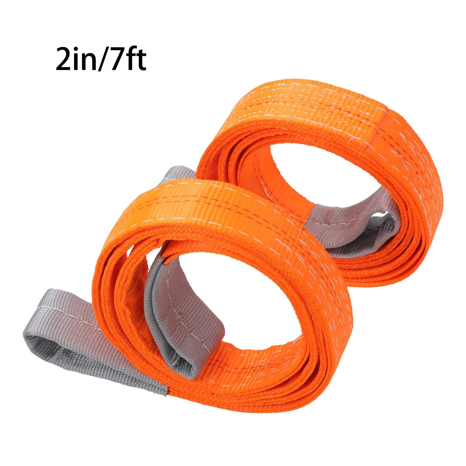 2 Pack 2" x 7 FT Lifting Sling Straps 18800lbs for Heavy-Duty Use