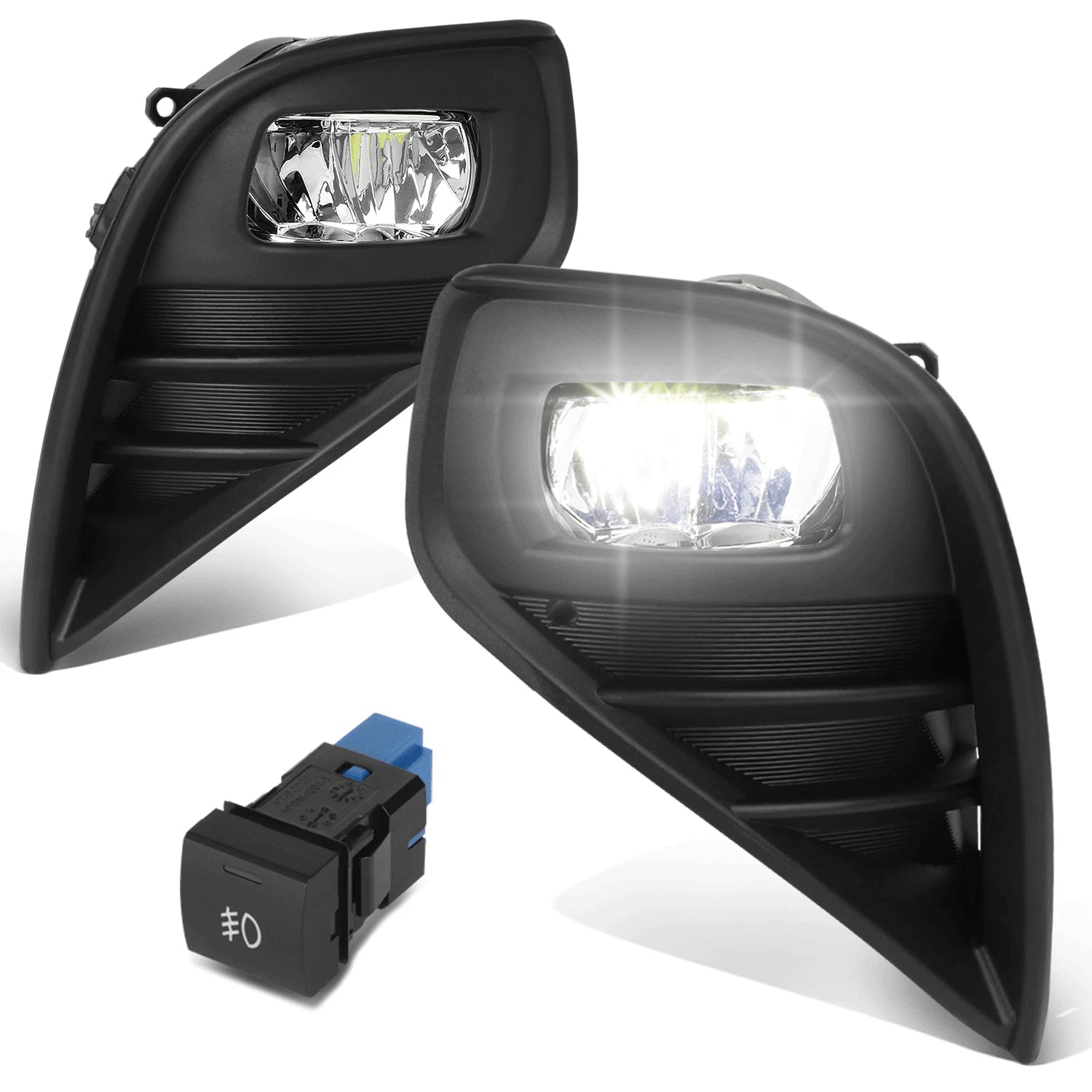LED Fog Light Lamp with Bezel & Switch for Toyota Highlander (2020–2021)