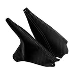 Manual & E Brake Boot Set for Ford Mustang (1994–2004) Carbon Fiber Gray Stitch