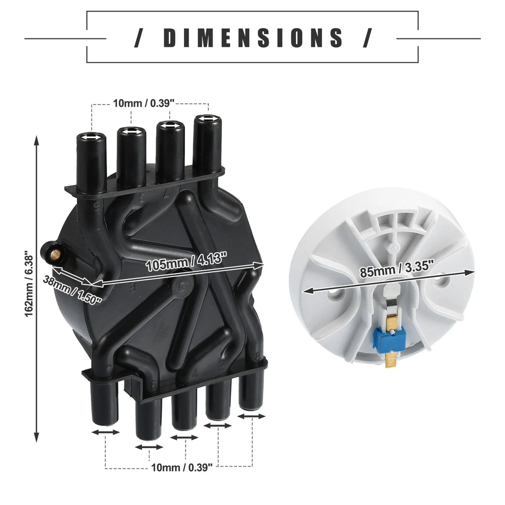 Ignition Distributor Set with Cap and Rotor Kit for Chevrolet (1995–2000)