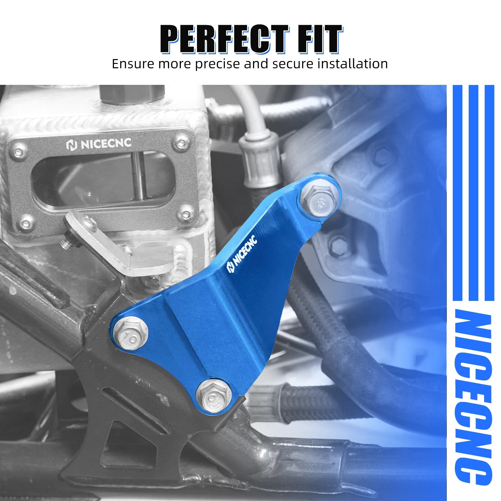Set of 3 Engine Stay Mounting Brackets for Yamaha Raptor 700 700R (2006–2023)