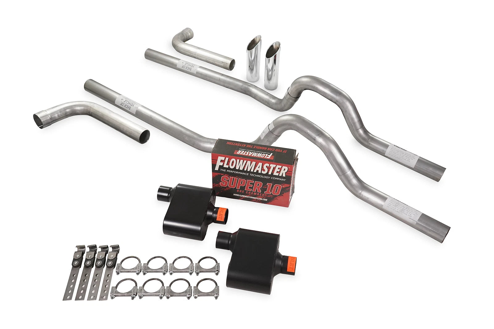 Dual Exhaust Kit 2.5" Flowmaster Super 10 for Ford F-Series (1980–1986)