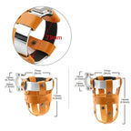 Chrome Orange Handlebar Cup Holder for Harley Chopper