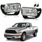 Set of 2 Fog Lights for Dodge Ram 1500 2500 3500 (2009–2012) - w/ Bracket