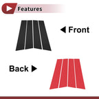 Set of 6 Door Pillar Window Trim for Mazda 2 Hatchback (2007–2013)
