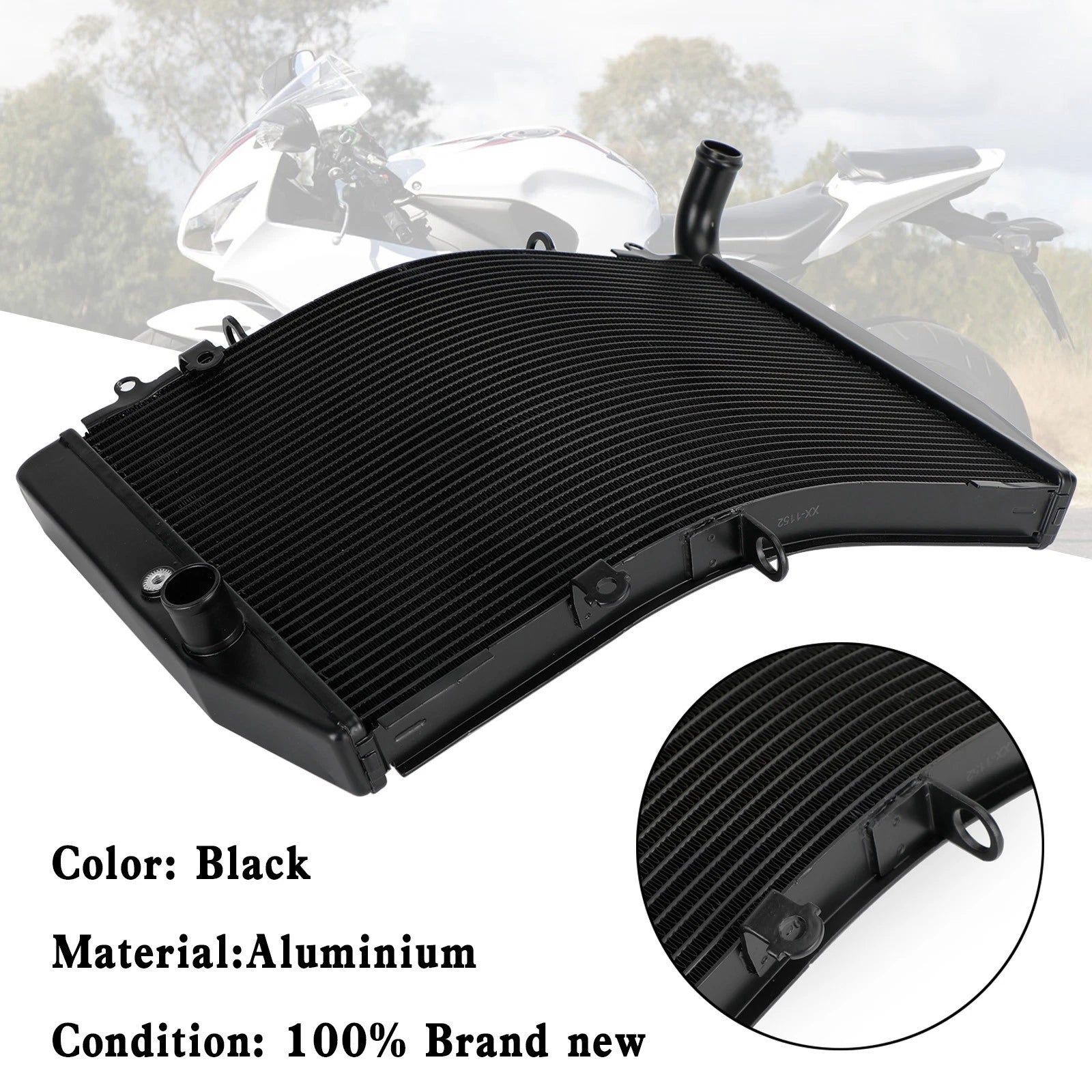 Aluminum Radiator for Honda CBR600RR (2007–2022)