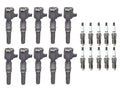 Set of 10 Ignition Coils & Iridium TT Spark Plugs for Ford 6.8 V10 (2000–2008)