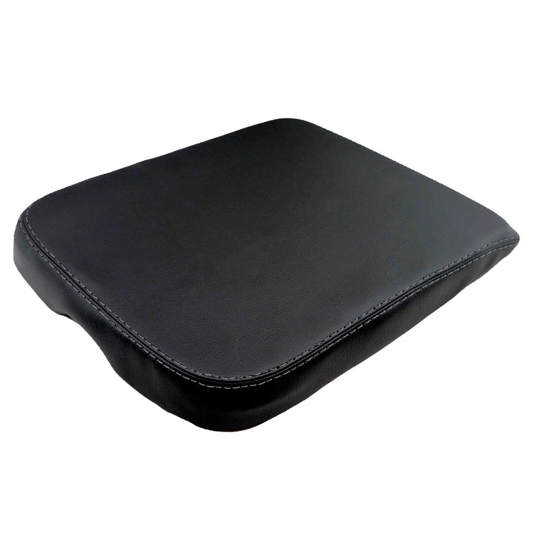 Leather Synthetic Console Armrest Cover for Dodge Ram (2002–2008) Gray Stitch