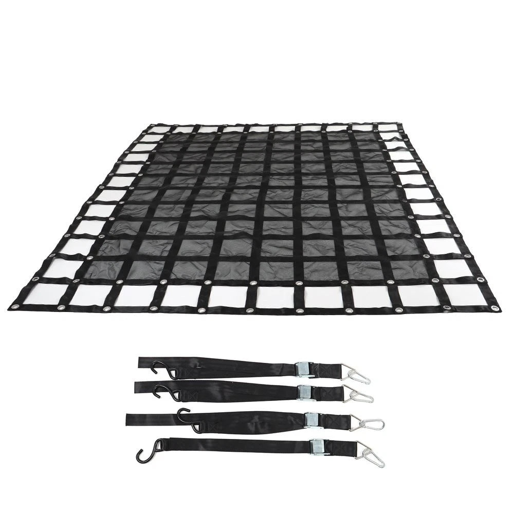 Cargo Net for Truck Bed with Cam Buckles & S-Hooks (6.75' x 8')