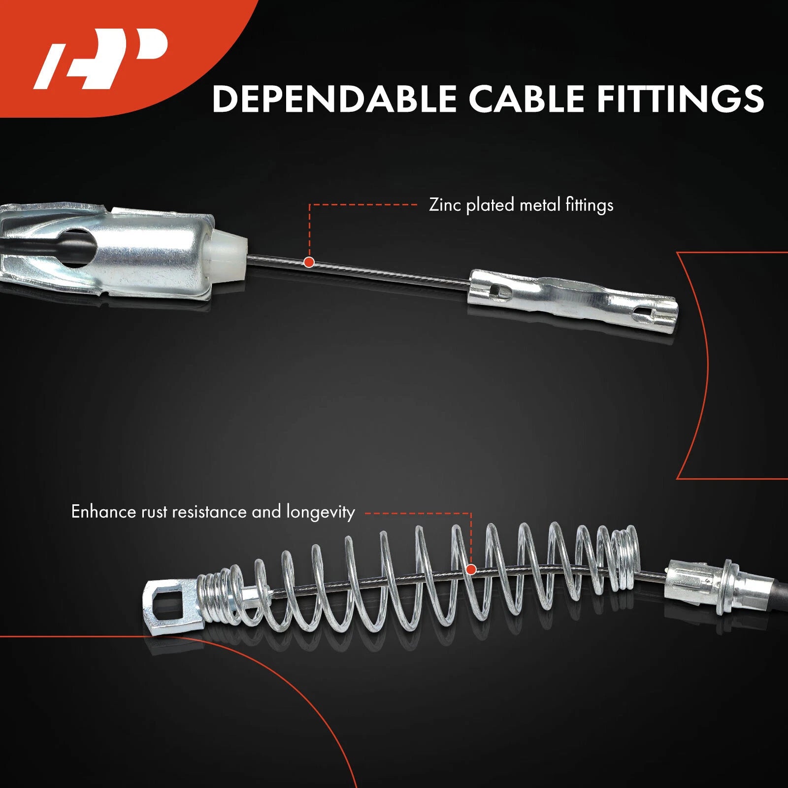 Rear Left Parking Brake Cable for Ford F-350 F-450 F-550 Super Duty