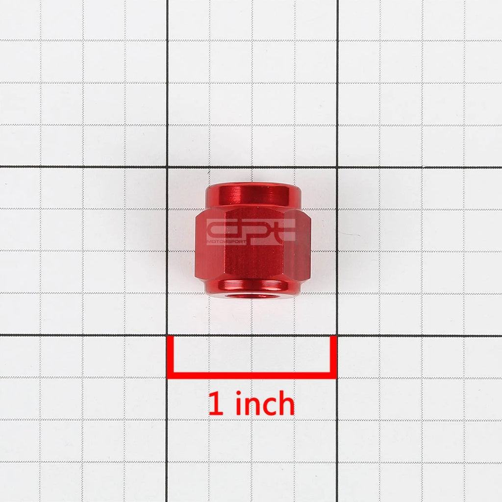 4X Aluminum/Steel Hard Line Red 4-An 1/4" Tubing Sleeve Nut Flare Fitting